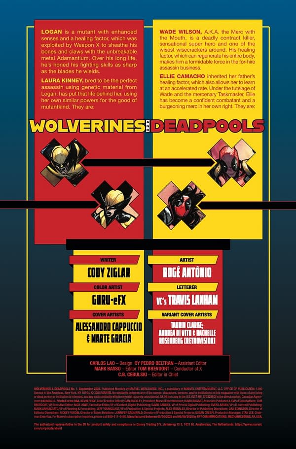 Interior preview page from WOLVERINES AND DEADPOOLS #1 ALESSANDRO CAPPUCCIO COVER