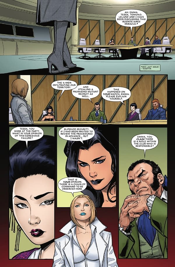 Interior preview page from EMMA FROST: THE WHITE QUEEN #2 DAVID NAKAYAMA COVER