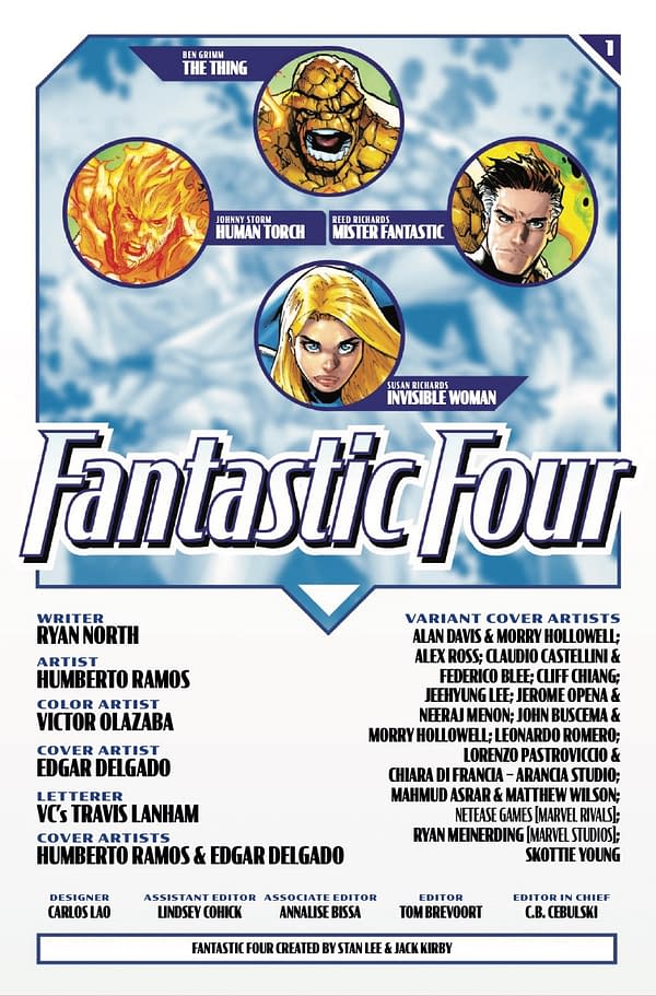 Interior preview page from FANTASTIC FOUR #1 HUMBERTO RAMOS COVER