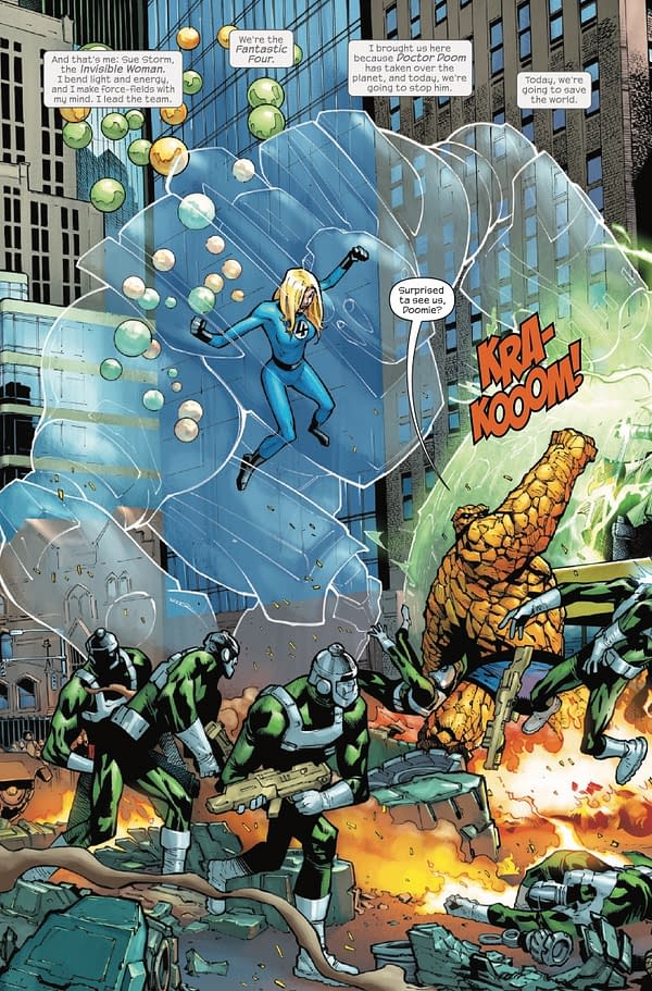 Interior preview page from FANTASTIC FOUR #1 HUMBERTO RAMOS COVER