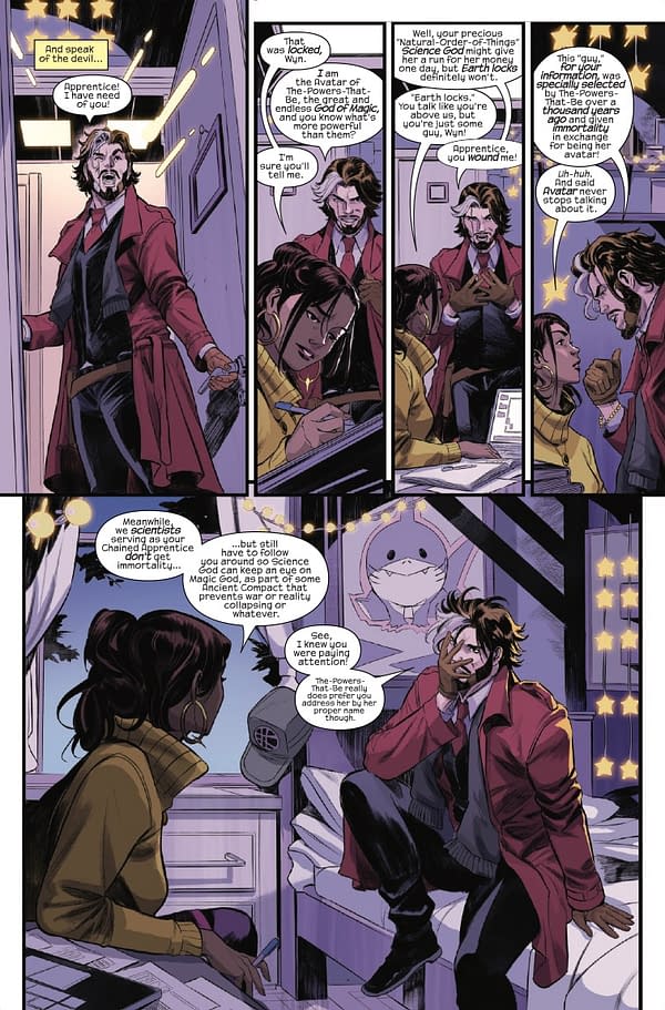 Interior preview page from GODS: ONE WORLD UNDER DOOM #1 VALERIO SCHITI COVER