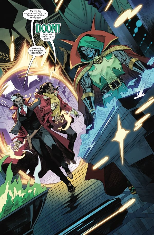 Interior preview page from GODS: ONE WORLD UNDER DOOM #1 VALERIO SCHITI COVER