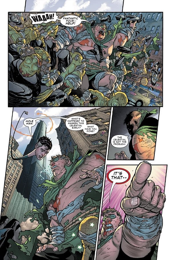 Interior preview page from GODZILLA DESTROYS THE MARVEL UNIVERSE #1 MARK BROOKS COVER