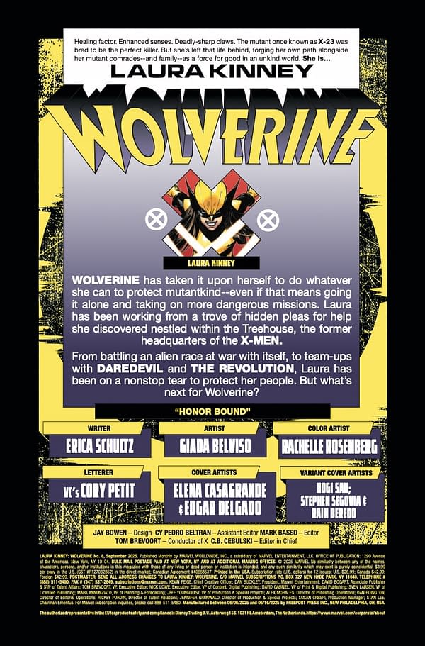 Interior preview page from LAURA KINNEY: WOLVERINE #8 ELENA CASAGRANDE COVER