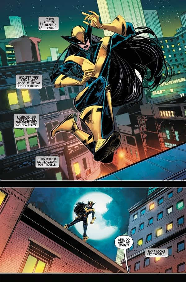 Interior preview page from LAURA KINNEY: WOLVERINE #8 ELENA CASAGRANDE COVER