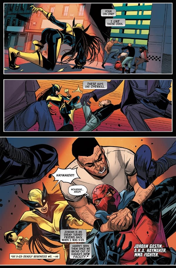 Interior preview page from LAURA KINNEY: WOLVERINE #8 ELENA CASAGRANDE COVER