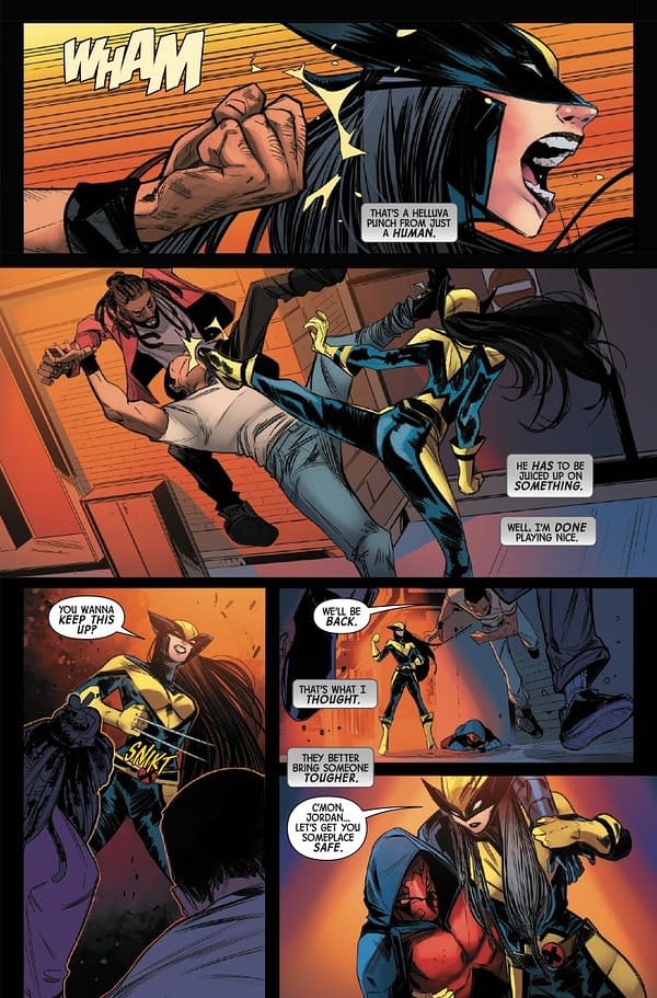 Interior preview page from LAURA KINNEY: WOLVERINE #8 ELENA CASAGRANDE COVER