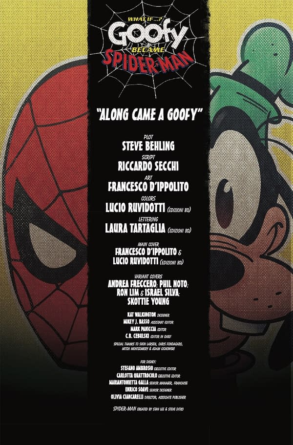 Interior preview page from MARVEL AND DISNEY: WHAT IF GOOFY BECAME SPIDER-MAN #1 FRANCESCO D'IPPOLITO COVER