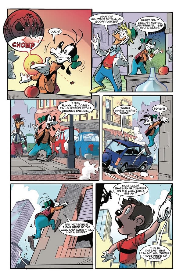 Interior preview page from MARVEL AND DISNEY: WHAT IF GOOFY BECAME SPIDER-MAN #1 FRANCESCO D'IPPOLITO COVER