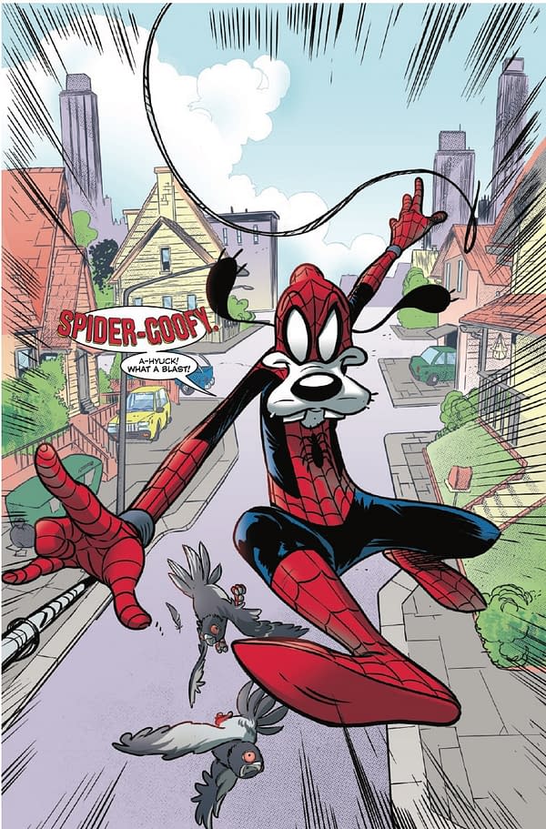 Interior preview page from MARVEL AND DISNEY: WHAT IF GOOFY BECAME SPIDER-MAN #1 FRANCESCO D'IPPOLITO COVER