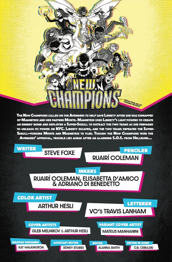 Interior preview page from NEW CHAMPIONS #7 GLEB MELNIKOV COVER