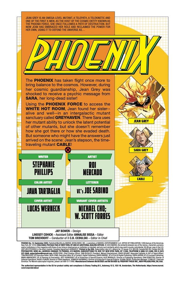 Interior preview page from PHOENIX #13 LUCAS WERNECK COVER