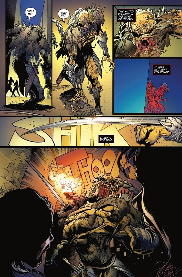 Interior preview page from PREDATOR VS. SPIDER-MAN #4 PAULO SIQUEIRA COVER