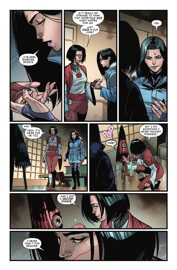 Interior preview page from PSYLOCKE #9 MAHMUD ASRAR COVER