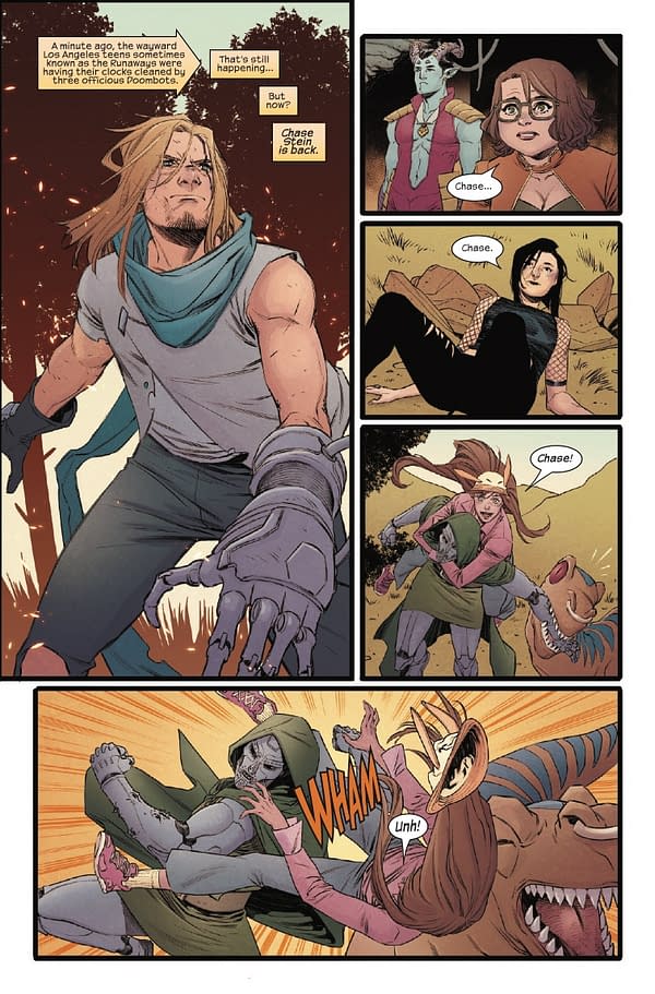 Interior preview page from RUNAWAYS #2 STEPHANIE HANS COVER