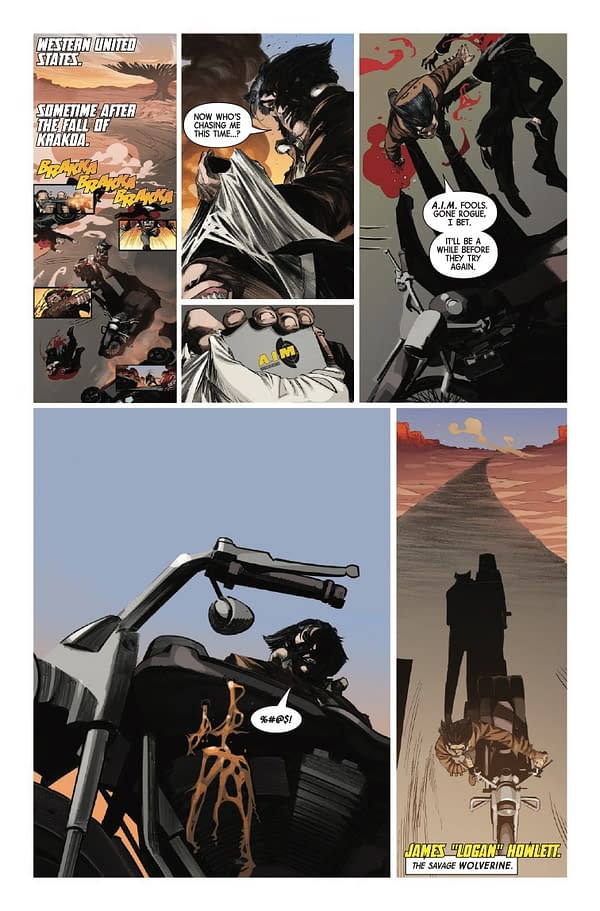 Interior preview page from SAVAGE WOLVERINE #1 THOMAS BLOOM COVER