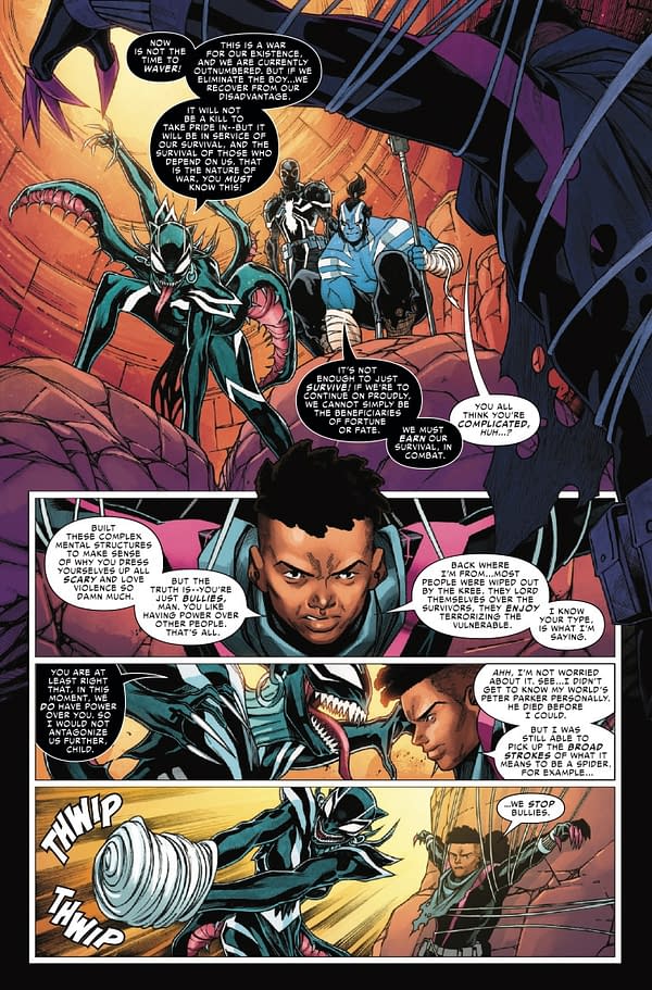 Interior preview page from SPIDER-VERSE VS. VENOMVERSE #3 LUCIANO VECCHIO COVER