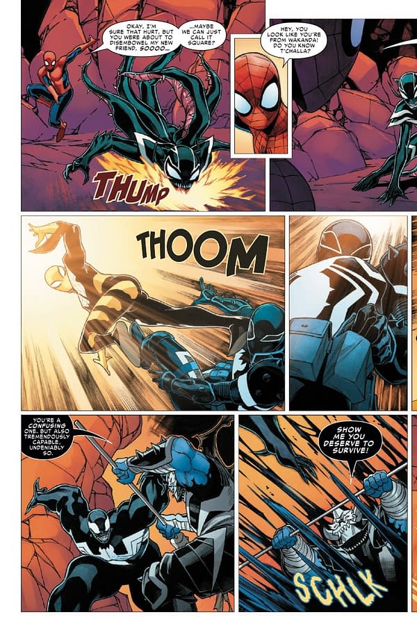 Interior preview page from SPIDER-VERSE VS. VENOMVERSE #3 LUCIANO VECCHIO COVER