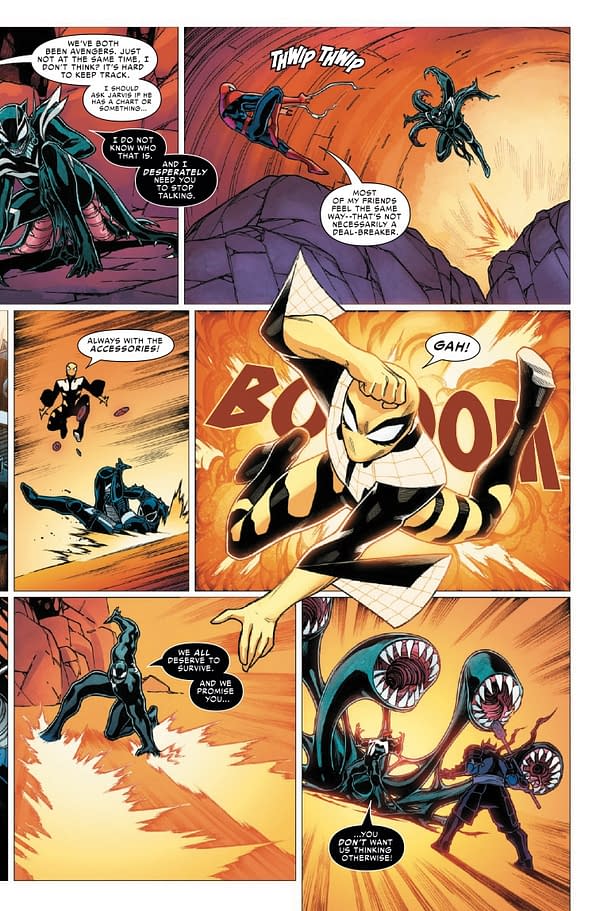 Interior preview page from SPIDER-VERSE VS. VENOMVERSE #3 LUCIANO VECCHIO COVER