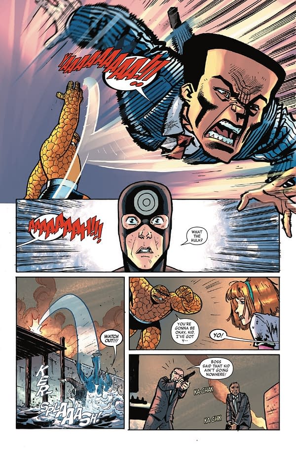 Interior preview page from THE THING #3 NICK BRADSHAW COVER