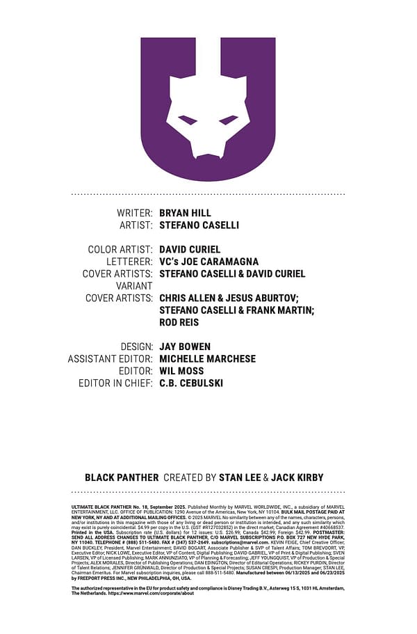Interior preview page from ULTIMATE BLACK PANTHER #18 STEFANO CASELLI COVER