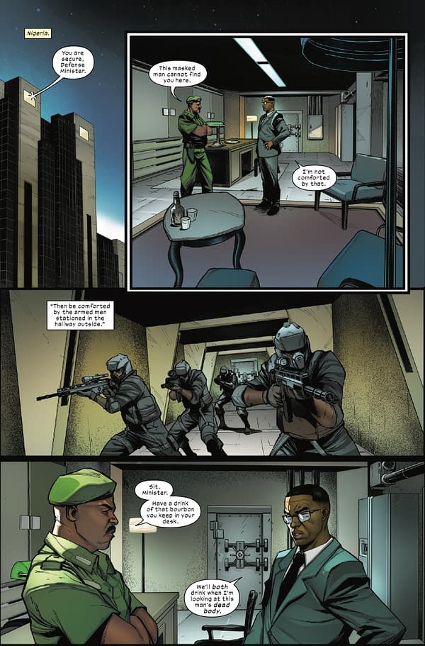 Interior preview page from ULTIMATE BLACK PANTHER #18 STEFANO CASELLI COVER