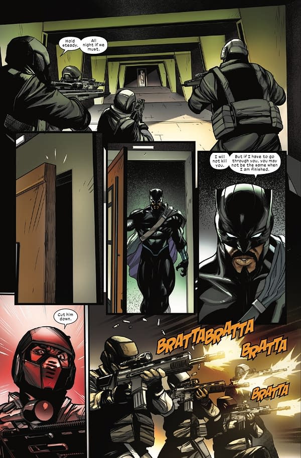 Interior preview page from ULTIMATE BLACK PANTHER #18 STEFANO CASELLI COVER