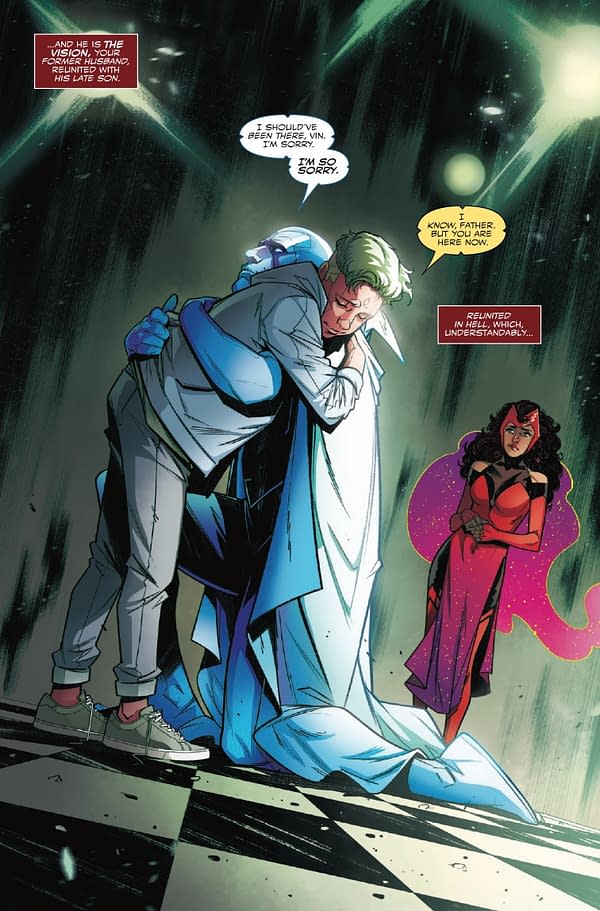 Interior preview page from THE VISION AND THE SCARLET WITCH #3 RUSSELL DAUTERMAN COVER