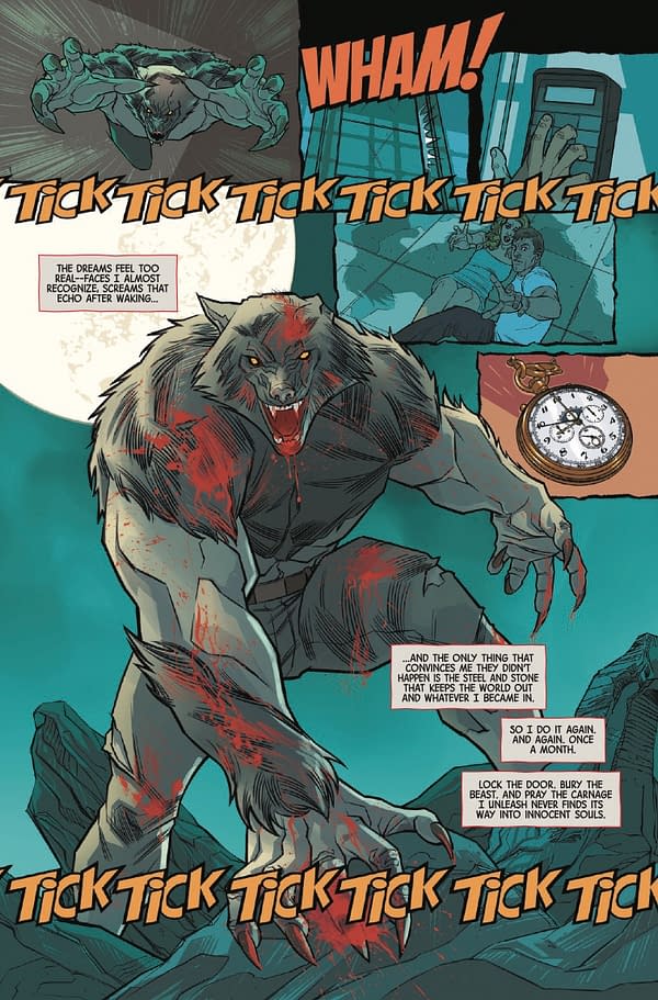 Interior preview page from WEREWOLF BY NIGHT: BLOOD MOON RISE #1 TYLER KIRKHAM COVER