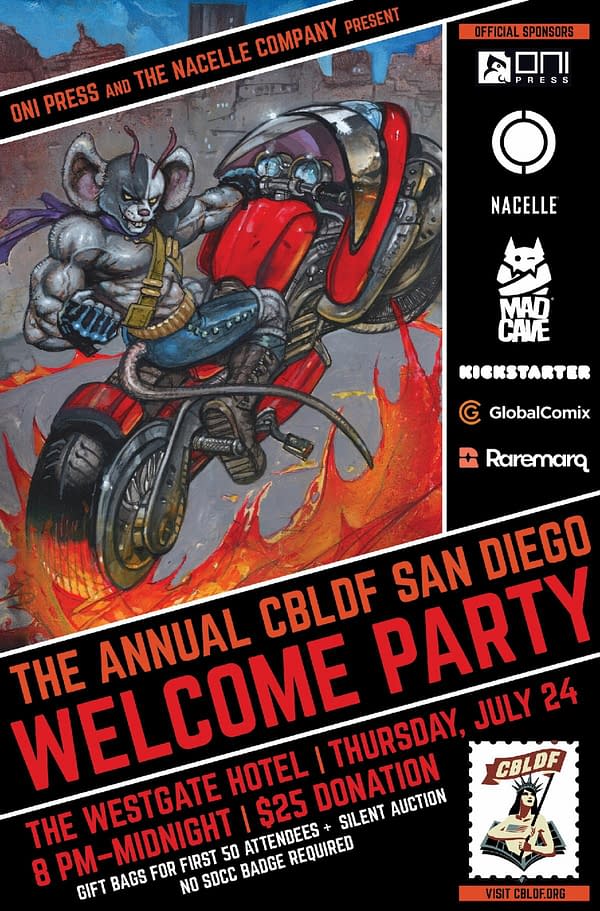 San Diego Comic-Con CBLDF/Oni Press/Biker Mice From Mars Welcome Party