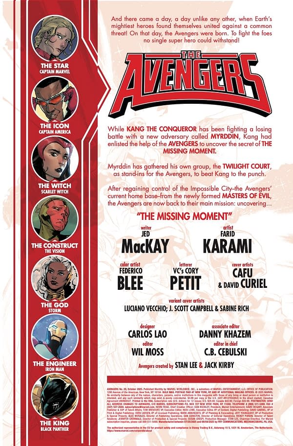 Interior preview page from AVENGERS #29 CAFU COVER