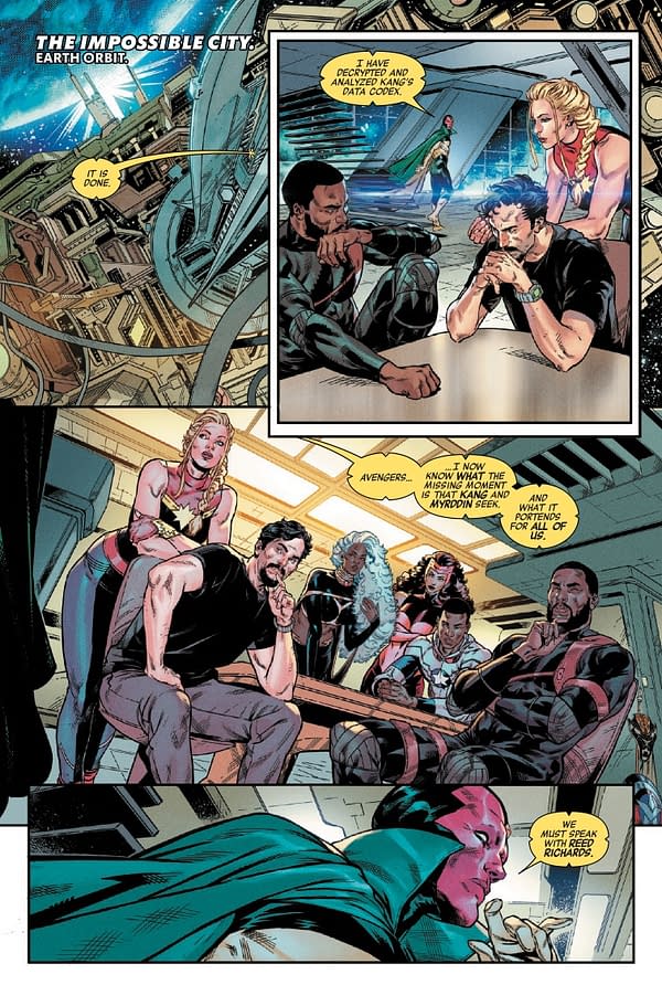 Interior preview page from AVENGERS #29 CAFU COVER