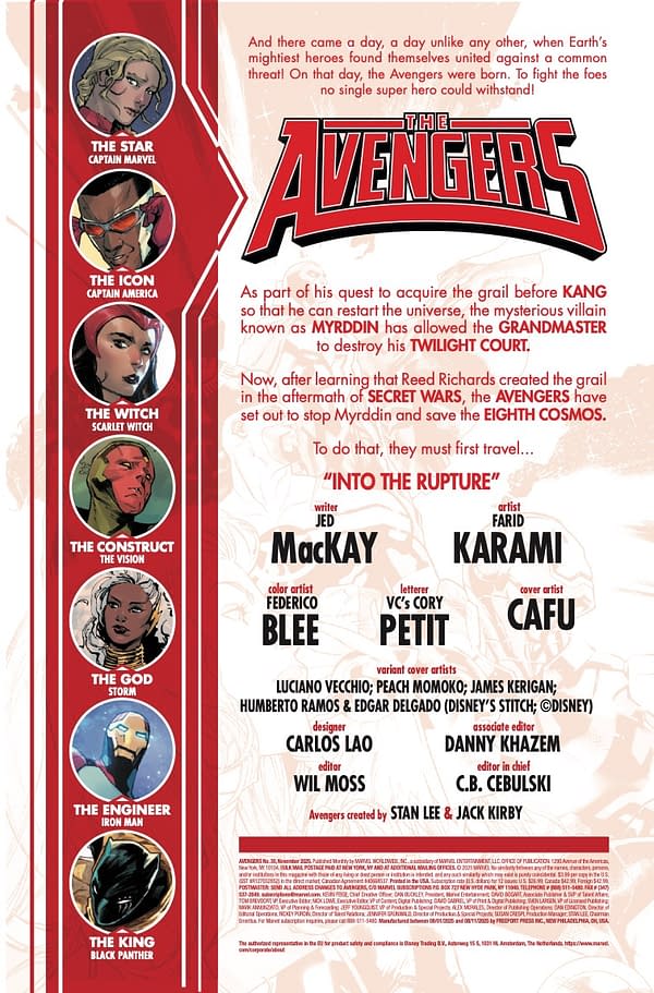 Interior preview page from AVENGERS #30 CAFU COVER