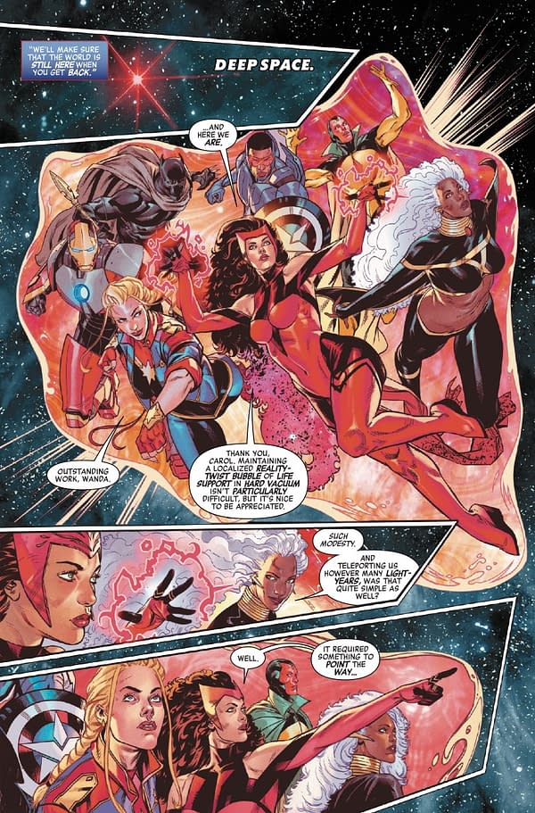 Interior preview page from AVENGERS #30 CAFU COVER
