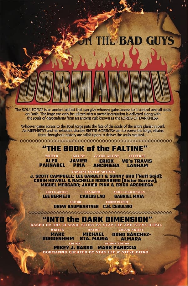 Interior preview page from BRING ON THE BAD GUYS: DORMAMMU #1 LEE BERMEJO COVER