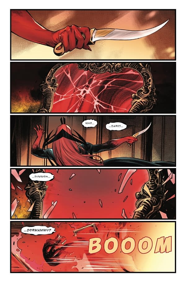 Interior preview page from BRING ON THE BAD GUYS: DORMAMMU #1 LEE BERMEJO COVER