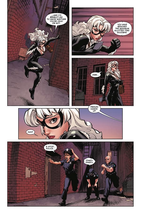 Interior preview page from BLACK CAT #1 ADAM HUGHES COVER