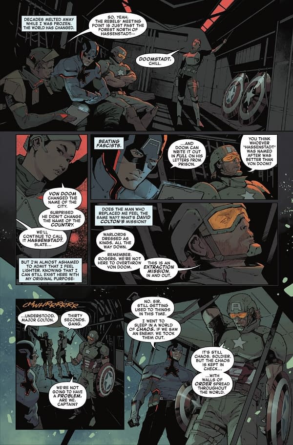 Interior preview page from CAPTAIN AMERICA #2 BEN HARVEY COVER