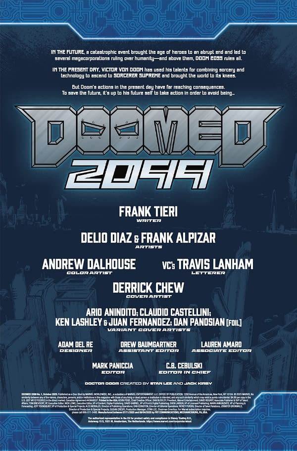 Interior preview page from DOOMED 2099 #1 DERRICK CHEW COVER