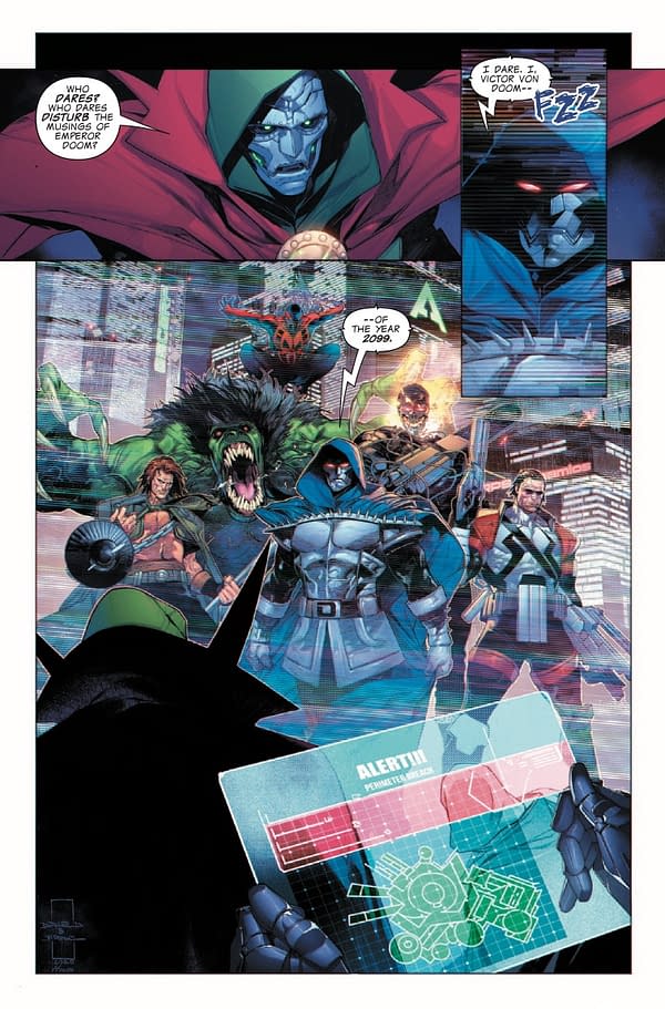 Interior preview page from DOOMED 2099 #1 DERRICK CHEW COVER