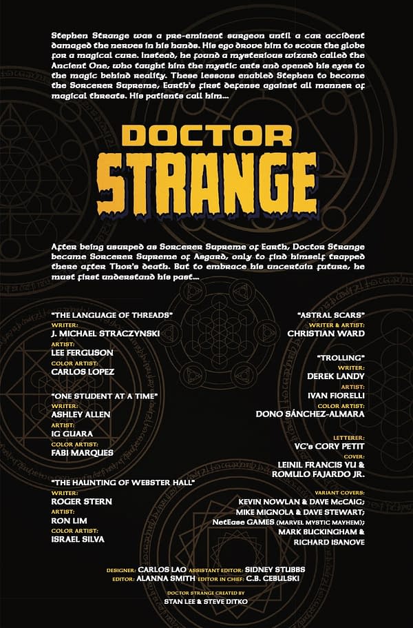 Interior preview page from DOCTOR STRANGE #450 LEINIL YU COVER