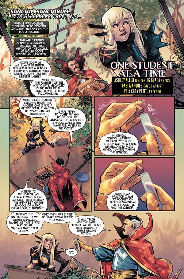 Interior preview page from DOCTOR STRANGE #450 LEINIL YU COVER
