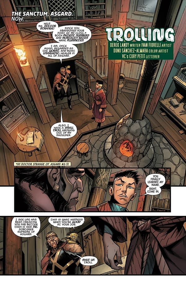 Interior preview page from DOCTOR STRANGE #450 LEINIL YU COVER