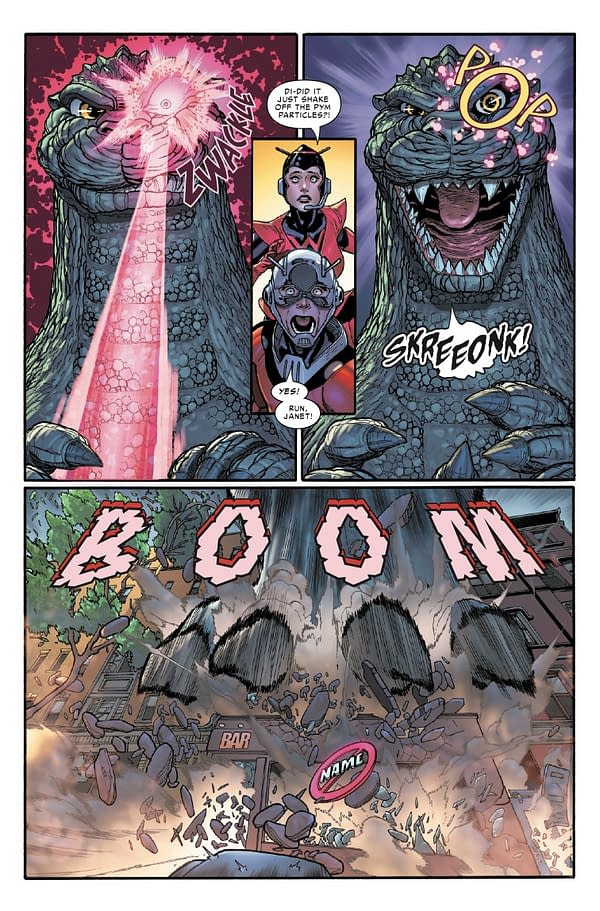 Interior preview page from GODZILLA DESTROYS THE MARVEL UNIVERSE #2 MARK BROOKS COVER