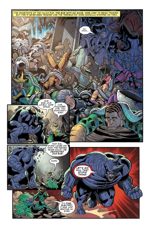 Interior preview page from GODZILLA DESTROYS THE MARVEL UNIVERSE #2 MARK BROOKS COVER