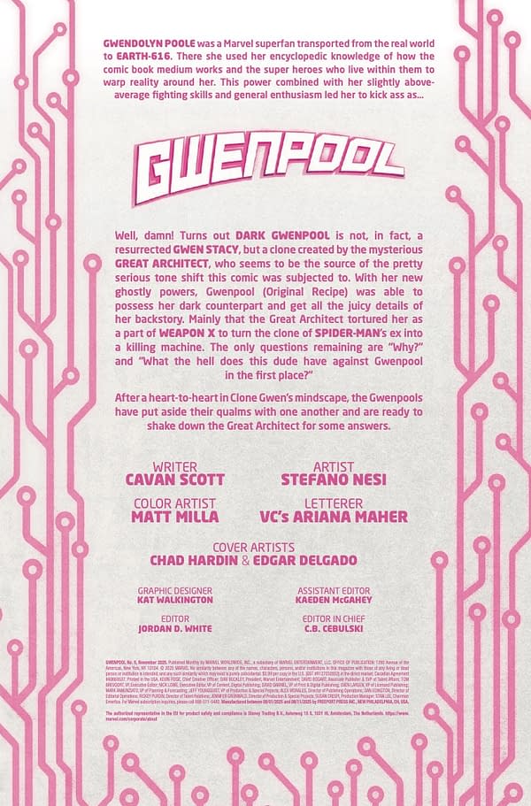 Interior preview page from GWENPOOL #5 CHAD HARDIN COVER