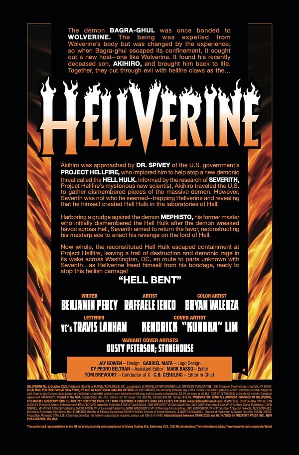 Interior preview page from HELLVERINE #9 KENDRICK "KUNKKA" LIM COVER