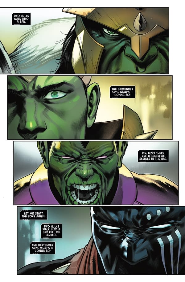 Interior preview page from IMPERIAL WAR: BLACK PANTHER #1 FRANCESCO MORTARINO COVER