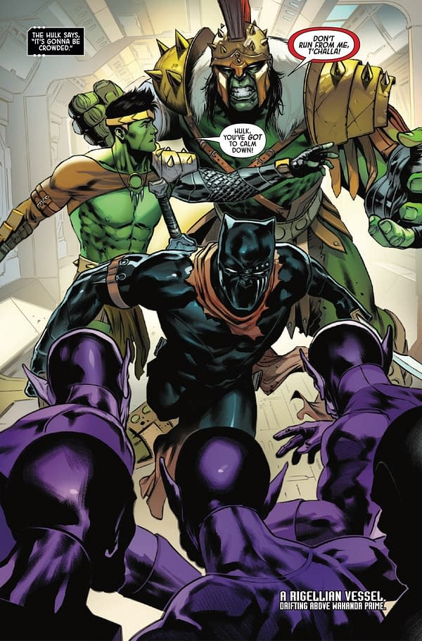 Interior preview page from IMPERIAL WAR: BLACK PANTHER #1 FRANCESCO MORTARINO COVER