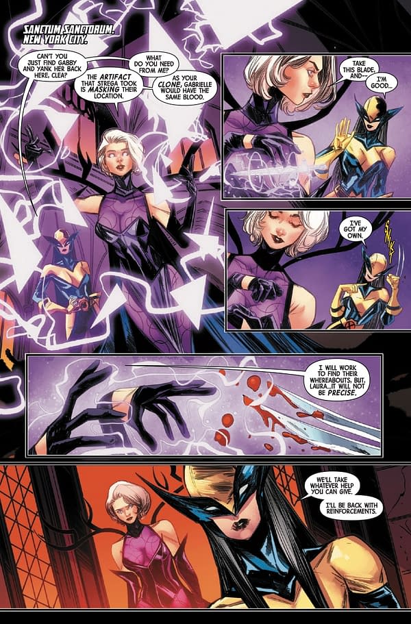 Interior preview page from LAURA KINNEY: WOLVERINE #10 ELENA CASAGRANDE COVER